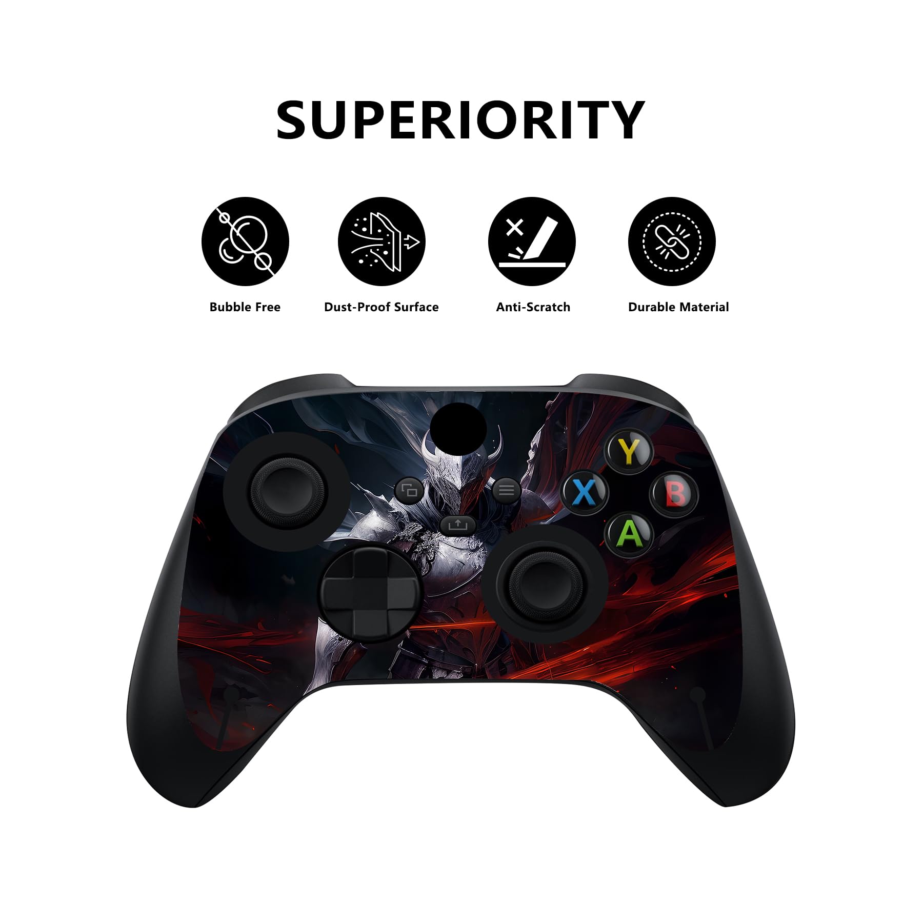 PlayVital Adesivo Skin per Xbox Series X Console&Controller Sticker Decal Cover Vinile per Xbox Series X-Cavaliere d'Argento
