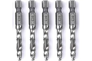 5PCS Combination Drill Tap Bit Set woicud Screw Tapping