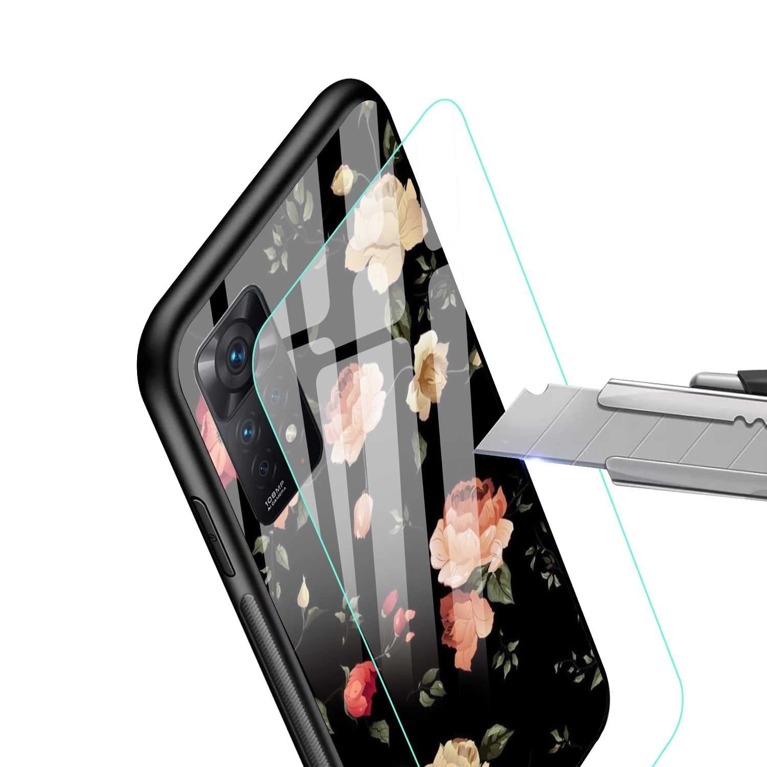 Redmi Note 11 Pro+ 5G Floral Metal Case - Protective Cover -4