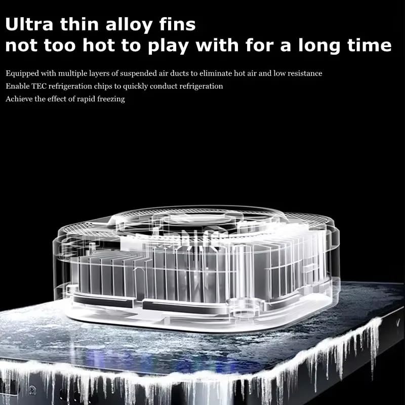 Image of BKN SL-39 Fast Ultra Cooling Mobile AC Fan Magnetic Radiator | Mobile Cooler with Back Clip USB Powered Fan Cooling Radiator Game Cooler -3 degree for Mobile Phone Gaming, Live Streaming