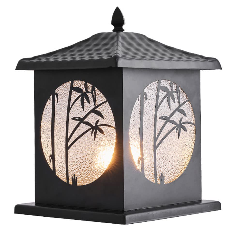 Giardino E27 Base Decorazione Stigma Lanterna, Patio Prato Esterno Impermeabile Lampade A Colonna Apparecchio, Giardino Cancello Colonna Paesaggio Illuminazione Luce, per Villa, Luci
