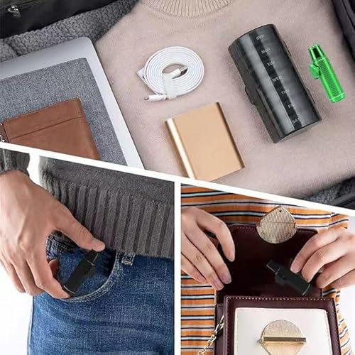 Pacote com 3 mini pimenteiros, dispensador de especiarias de metal premium e adoçante portátil para