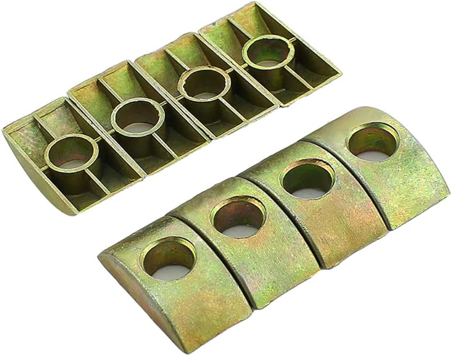 GSHLLO 20 PCS Metal Half Moon Nut Furniture Connector Nut