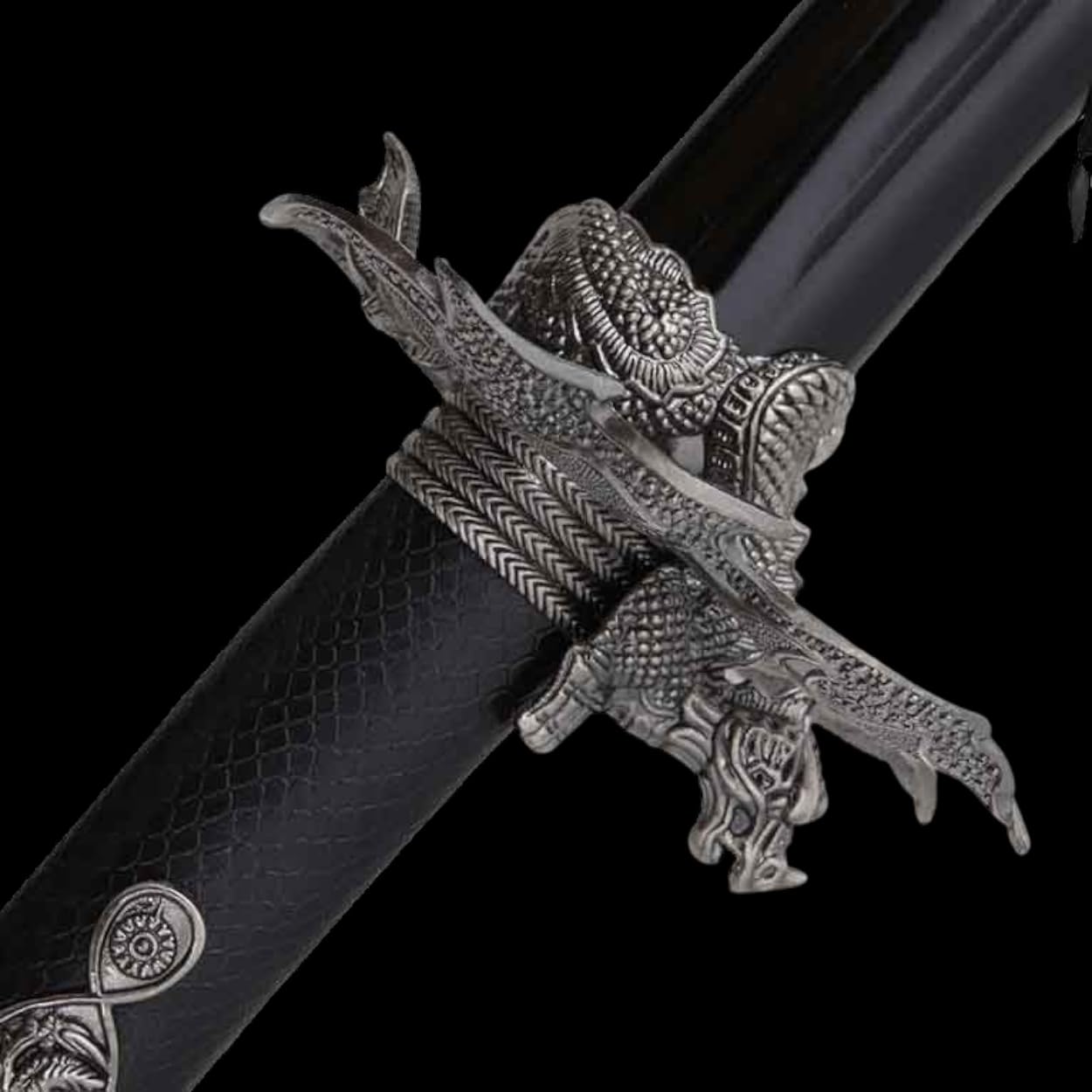 Katana Schwert echt Samurai Schwert aus Stahl mit Einer Scheide und Stand zur Dekoration für einen Sammler oder als Geschenk JL-055B