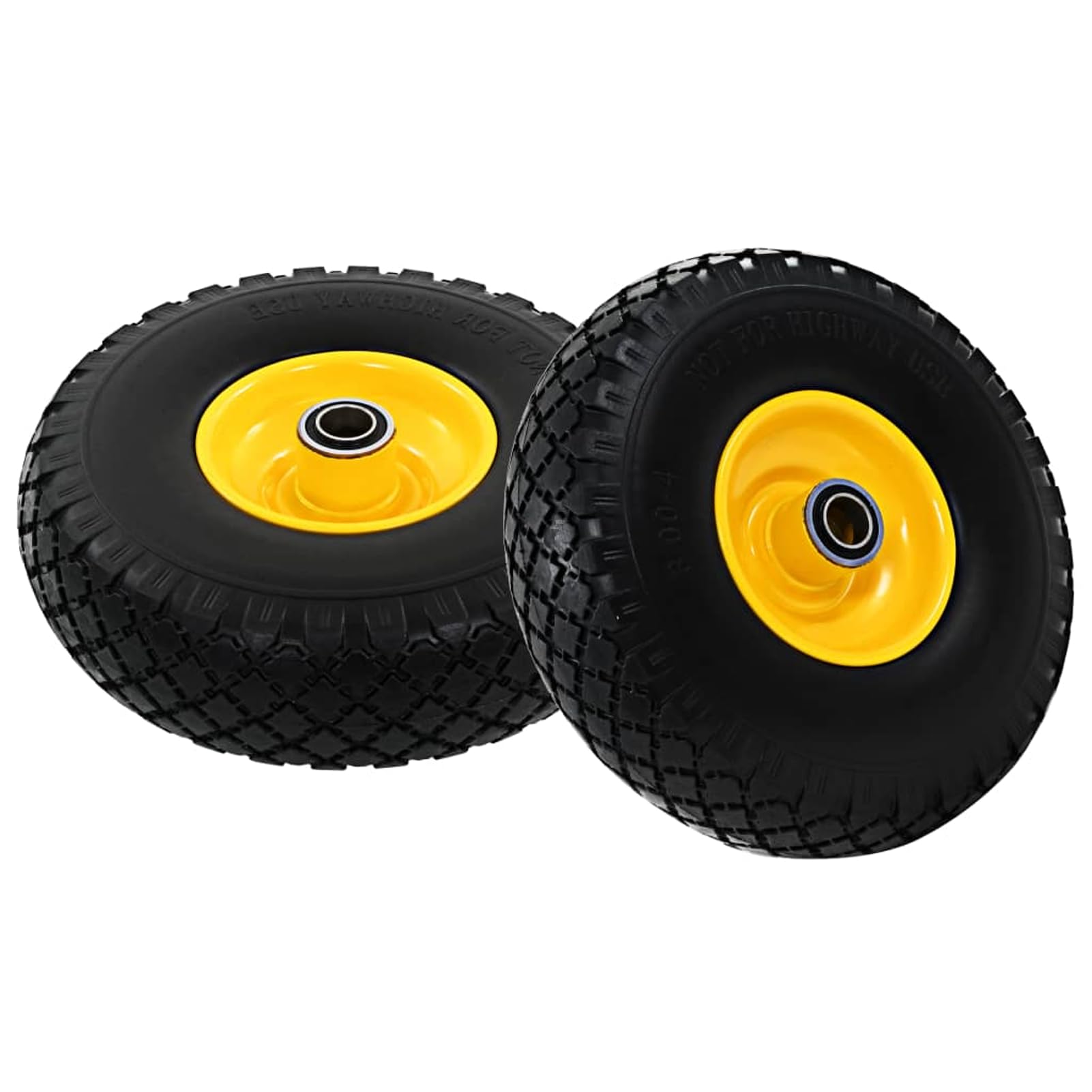 Ruote per carrello a mano, pneumatici pieni in PU antiforatura 3.00-4 (260x85 mm), cerchione in metallo, aderenza elevata su superfici irregolari, per carrelli montacarichi, carriole e rimorchi