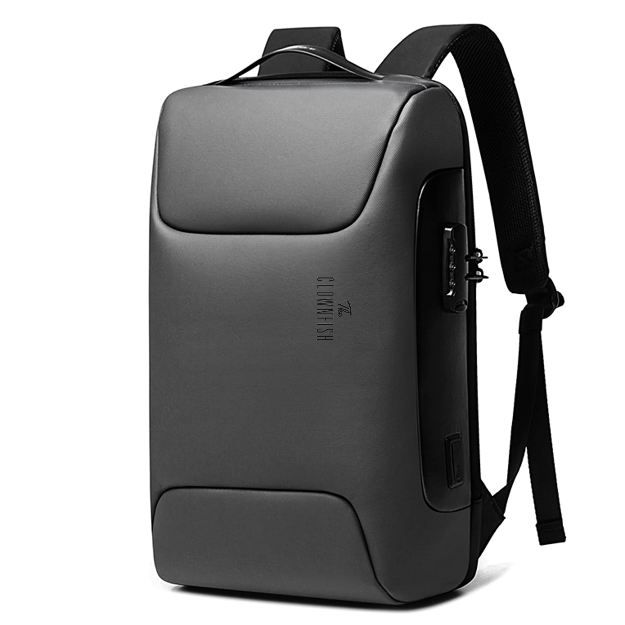 The Clownfish Multi Functional Water Proof Anti Theft 15.6 inch Laptop Backpack (Grey) (B09R4KRKVY) Amazon Price History, Amazon Price Tracker