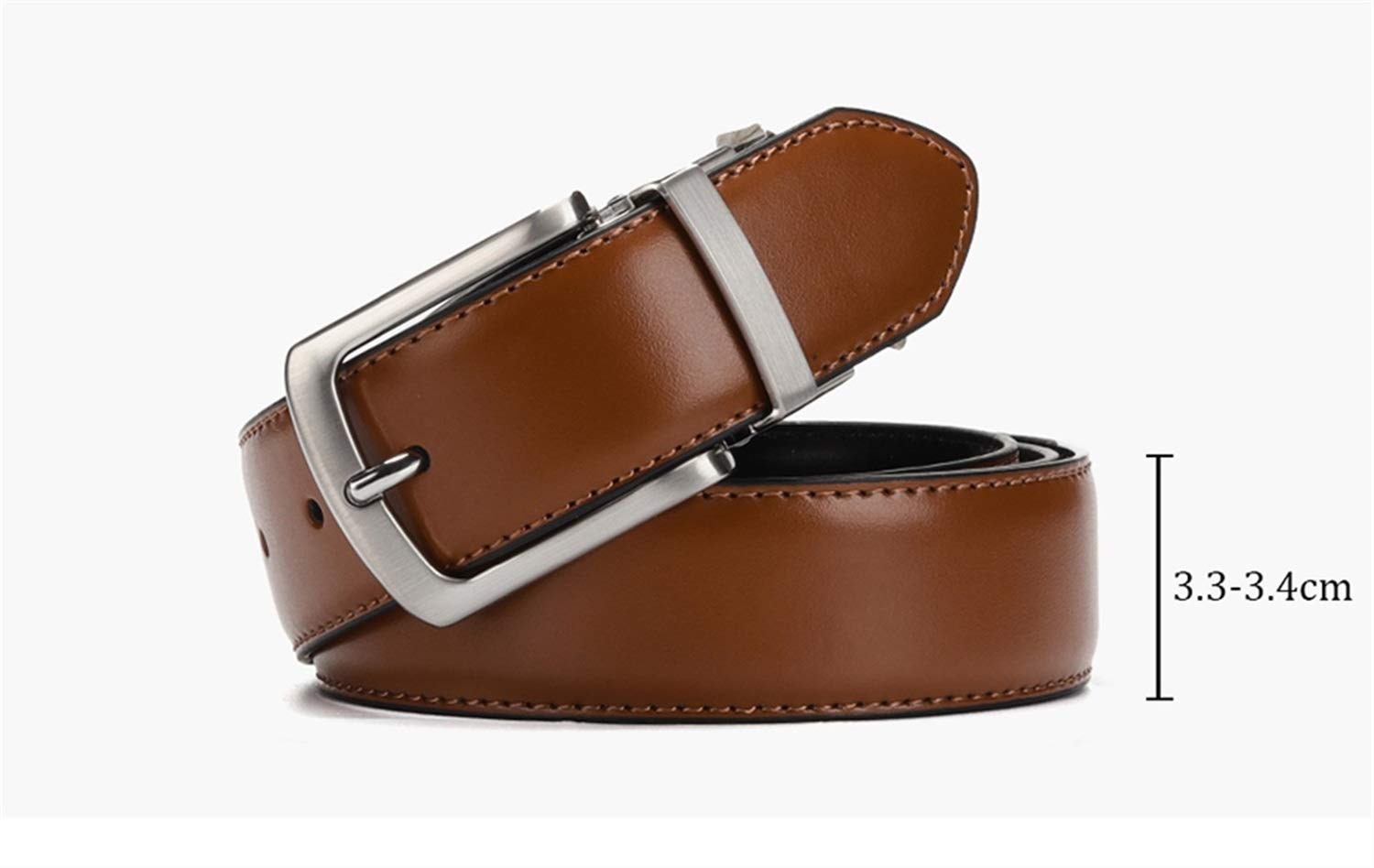 Police Cintura Uomo in Vera Pelle, Alta 4 cm, Fibbia Nickel Free, Accorciabile, Con Cuciture Colore Nero Dimensione 115 cm