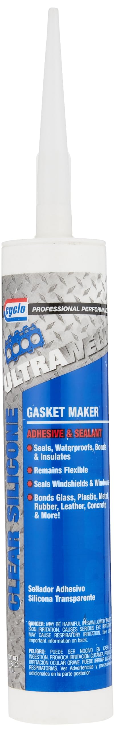 Cyclo - Ultraweld Rtv Clear Silicone Cartridge, C993-6-EACH