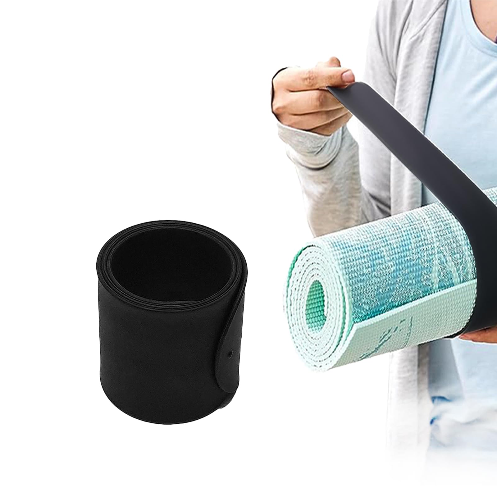 Tupumo Silicone Yoga Mat Strap with Memory Metal Fits All Standard Sized Yoga Mats UK, Durable & Long-Lasting Design
