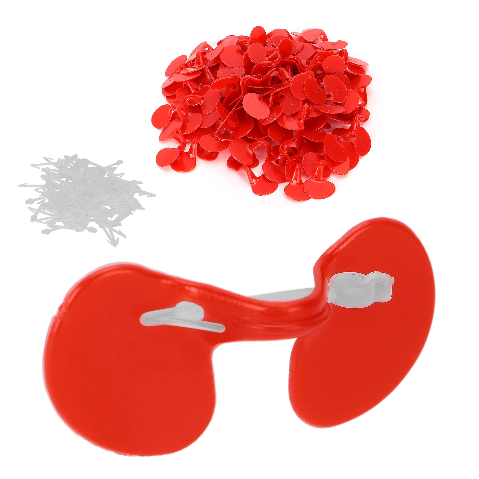 Tnfeeon 100 Gafas Antipicoteo para Pollos, Gafas de Plástico Antipicoteo para Pollos Pequeños, Perfectas para el Cuidado de Aves de Corral y Granjas de
