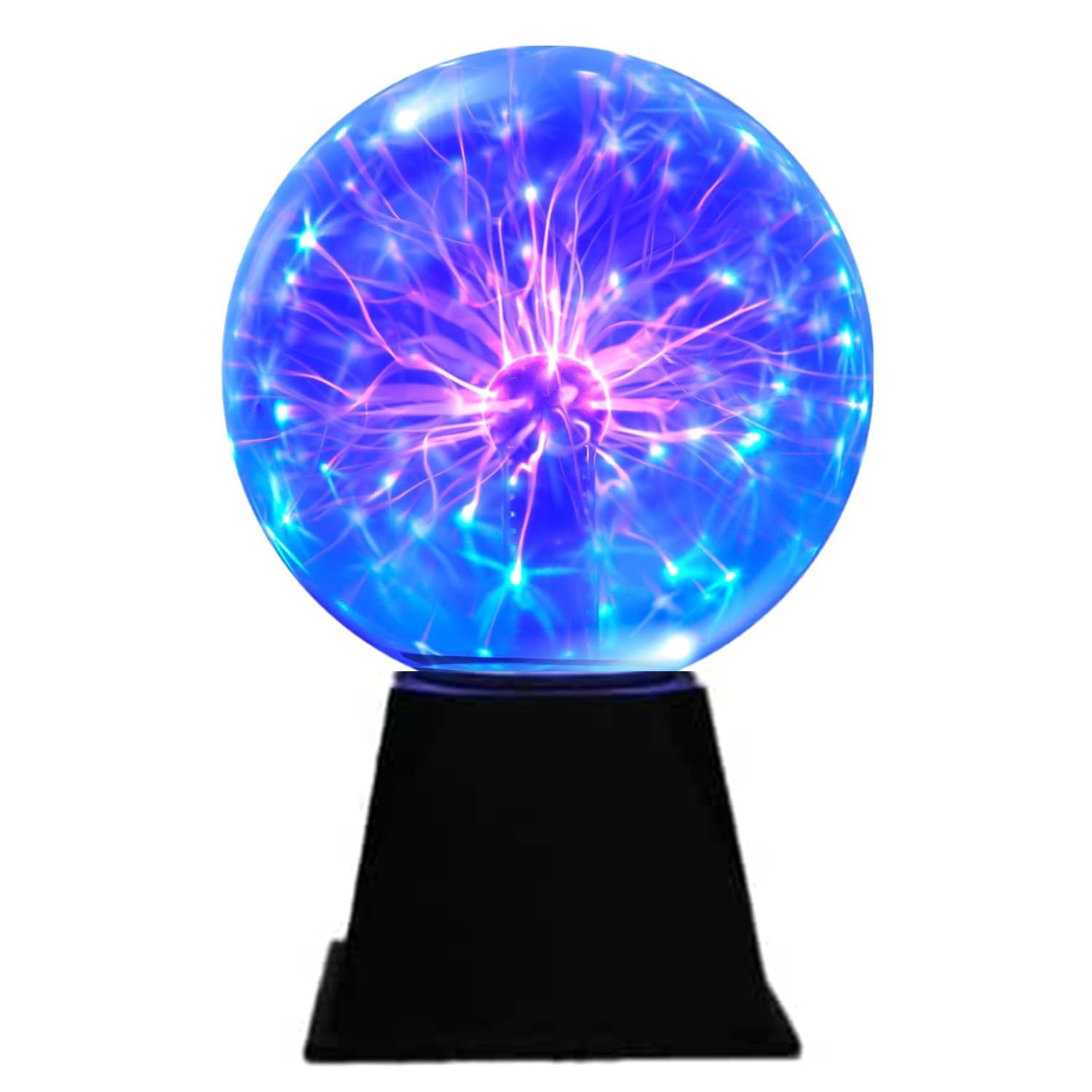 I-TOTAL® - Lampada al Plasma Magica Lampada Plasma Sensibile al Tocco e al Suono Luce Novità Luci Notturne per Decorazione/Bambini/Camera da Letto blu (6")