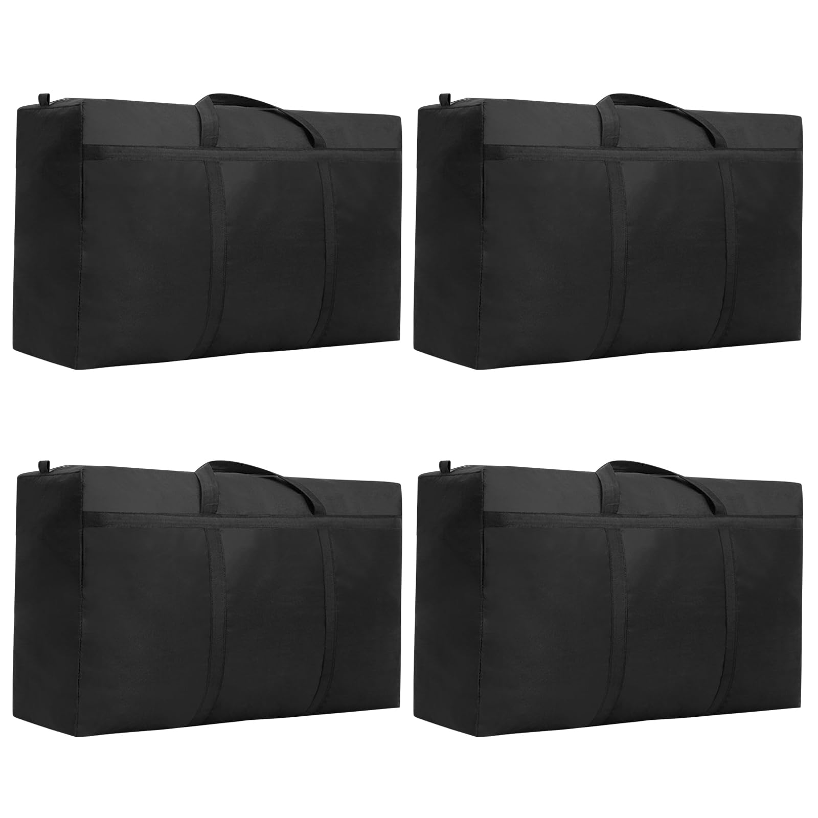 Large Storage Bags with Zips - 4Pcs 120L Waterproof 600D Oxford Moving Bags, Extra Large Clothes Storage Bag for Moving Storage Clothes Bedding Quilt Blankets, Duvets, Laundry, Underbed Storage