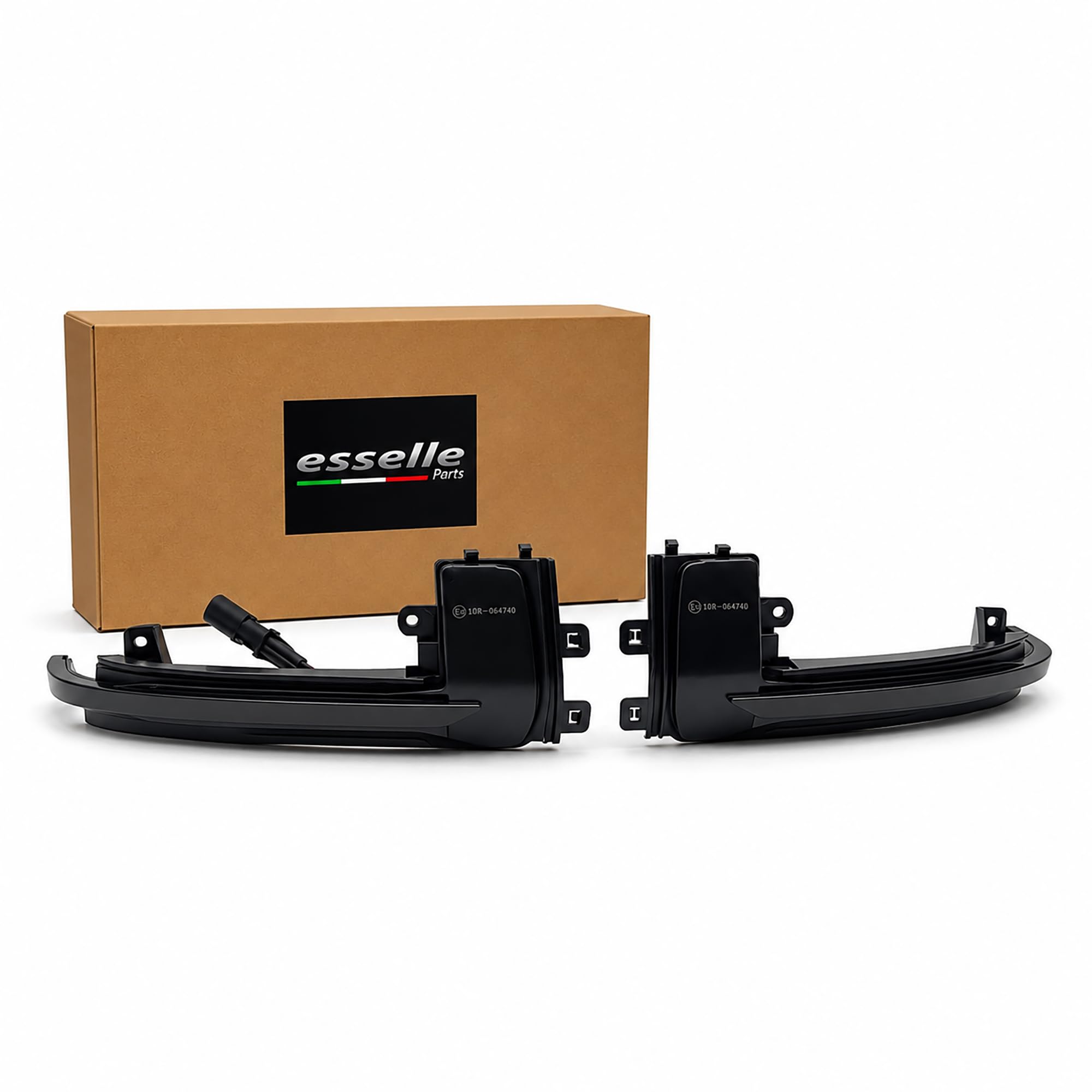 Coppia Frecce LED Dinamiche per Specchietti per Audi A3 8P Dal 06/2009 In Poi, A4 B8 dal 06/2009 in poi, A5 8T dal 06/2009 in poi, Indicatori Laterali Sequenziali CANBUS Plug & Play | Nero Fumé