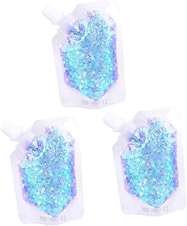 FRCOLOR 3Pcs 1 Sombra Brilhante Maquiagem Sombra Rosto Glitter Gel Holográfico Corpo Glitter Gel Lantejoulas Gel Para O Corpo Glitter Maquiagem Lantejoulas Gel Para Rosto Sombra De Olho