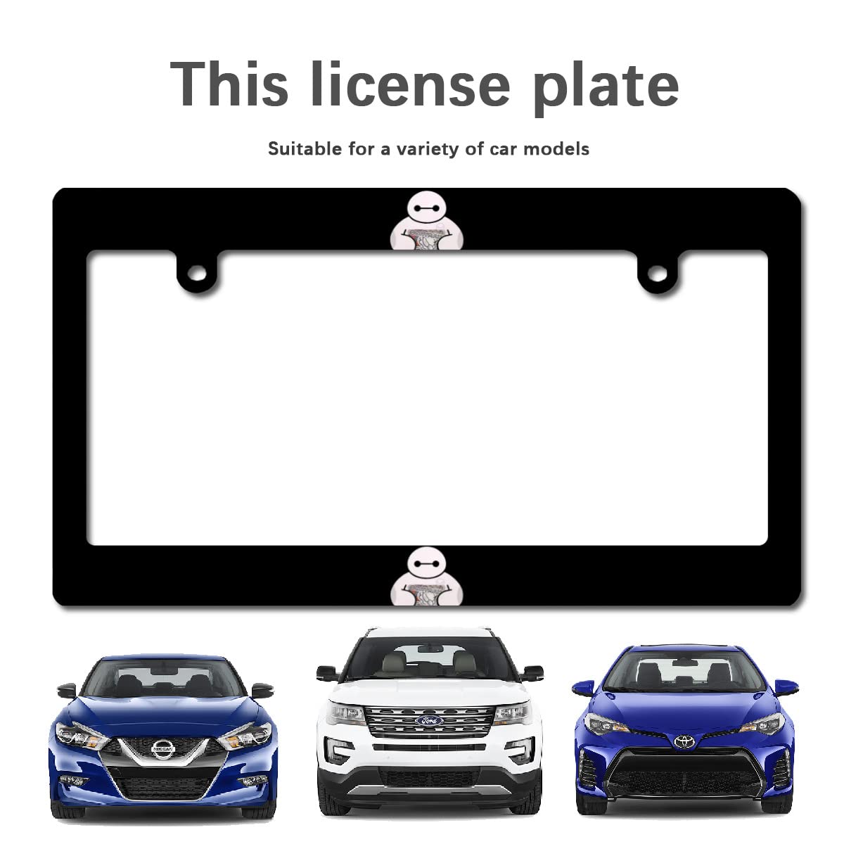 Amazon.co.jp: ナンバーフレーム ベイマックス ナンバープレート 前後2