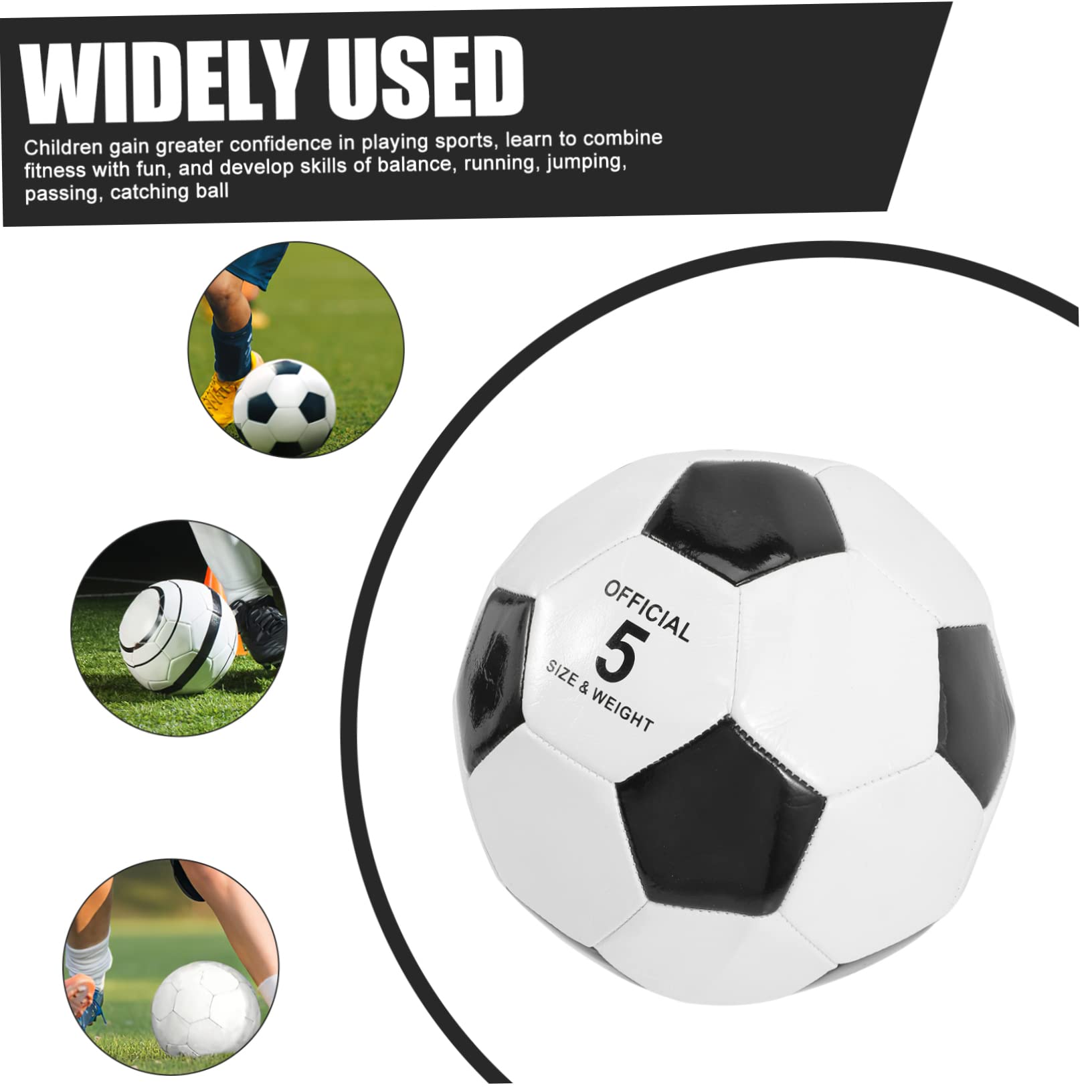 KOMBIUDA 6 Palloni da Calcio in PVC per Ragazzo Ragazza, Alta Elasticità, Resistenti all’Usura, per Allenamento e Gioco | Uso Esterno, Cucitura a Macchina, Alta Elasticità e Buona Presa per Ragazzo Ragazza