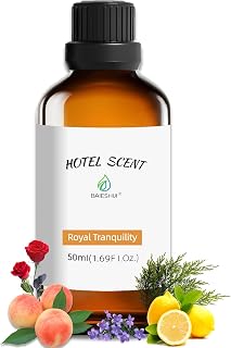 Roy Tranquility Scent Essential Oil, Hotel Diffuser Oil, 1.69 Fl Oz Pure Aromatherapy Fragrances Inspired by Hotels, Luxury Scents with Lemon, Jasmine and Amber for Diffuser
