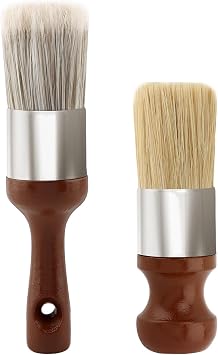 2 Pcs Salve Brush for Furniture,Leather & Wood Furniture Salve Brush Wa-x Brushing Tool with Comfortable Handle & Soft Bristles for Furniture Car Seats Jackets Shoes Cleaning Maintenance