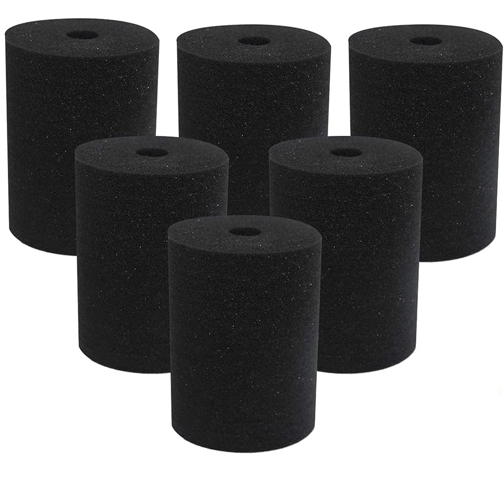 XISAOK 6 Piece Black Cup Turner Foam Flexible Tumbler Sponge Inserts for 10oz-40oz Tumbler Crafting Work with 3/4 Inch PVC Pipe