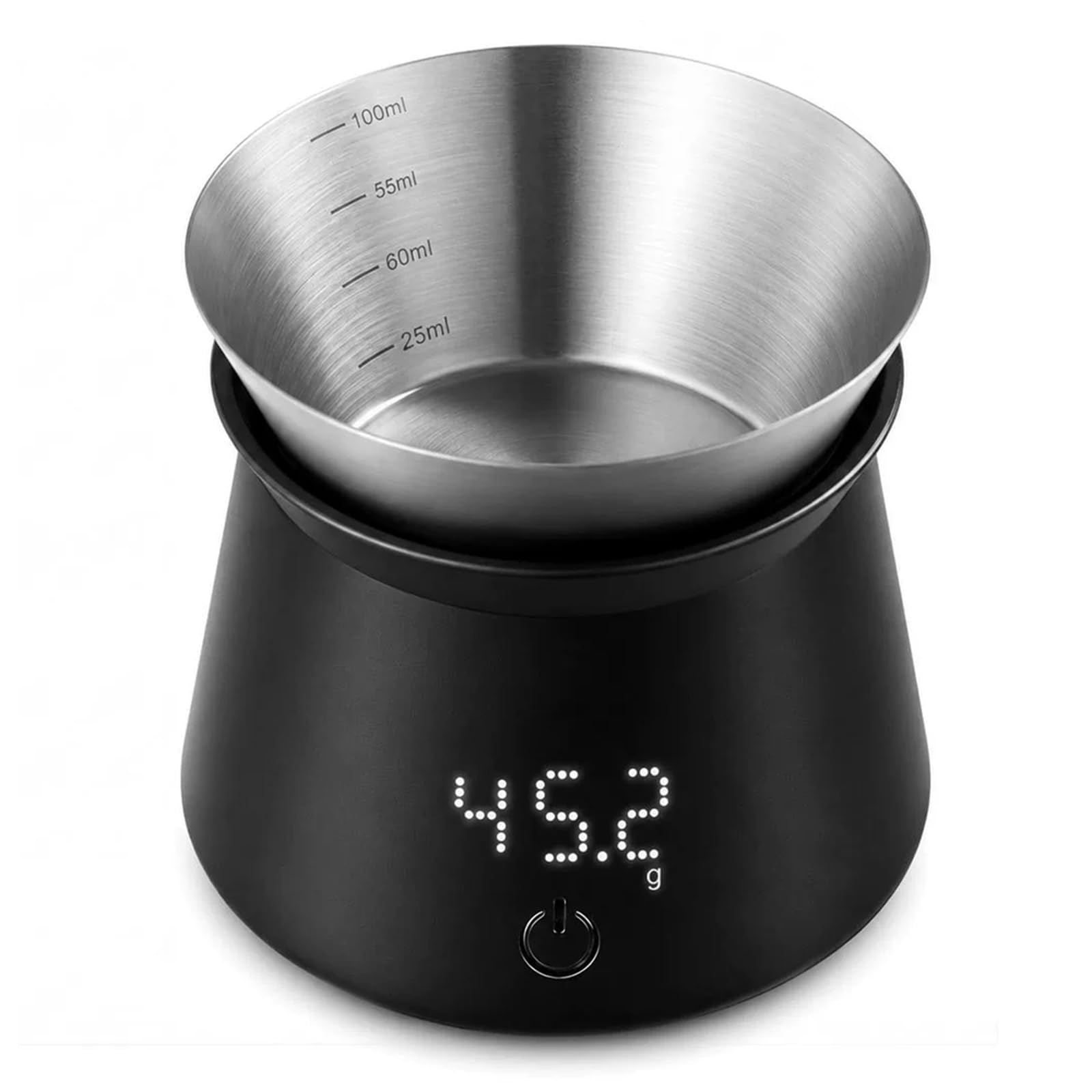 Doseur À Café avec Balance Intégrée, Pesée Expresso De Précision (0,1 G), Affichage Numérique LED, Rechargeable, Capacité Jusquà 500 G, pour Le Dosage du Café Et La Méthode Douce