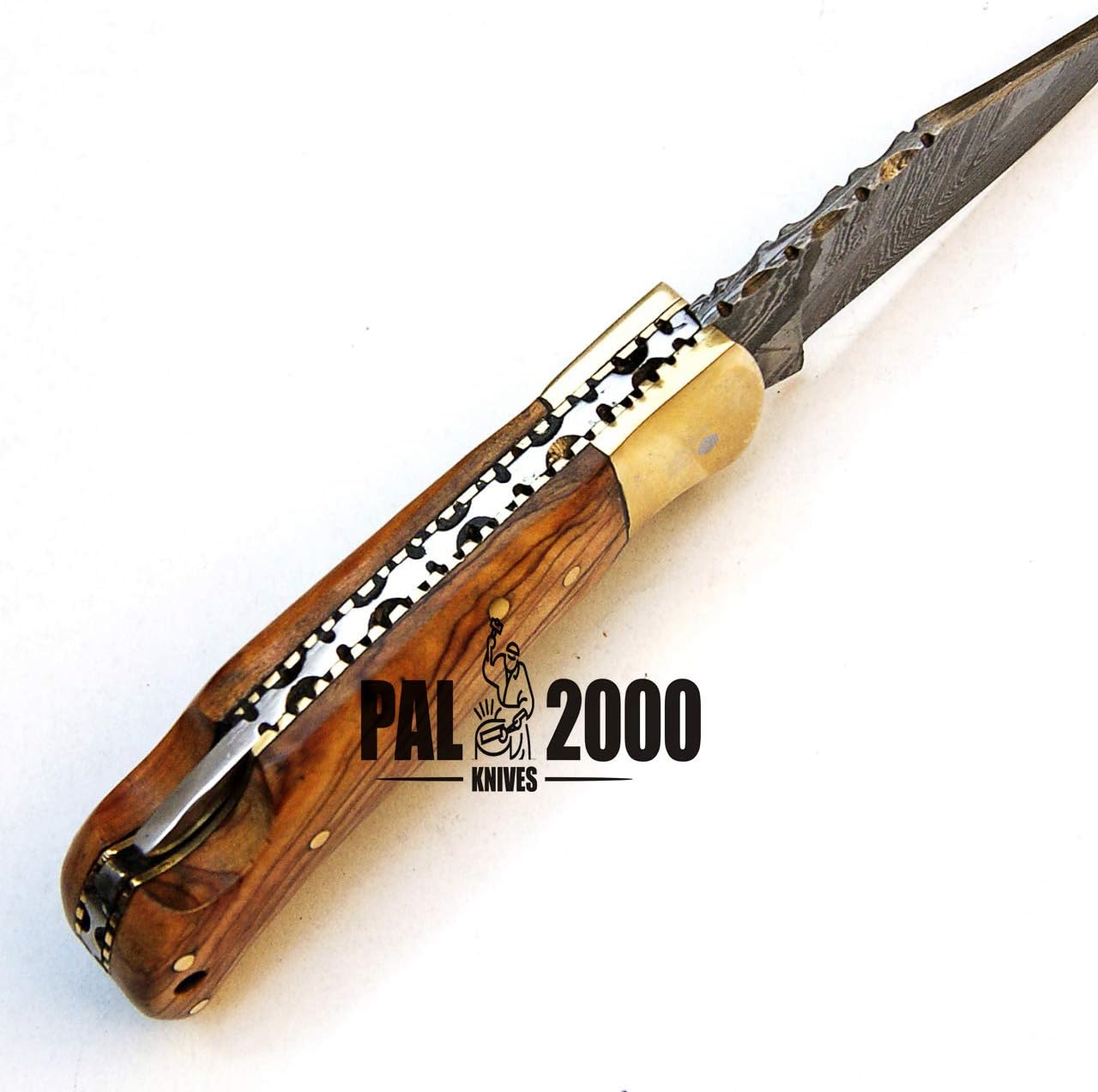 FOL-9430 Damascus steel folding pocket knife with sheath