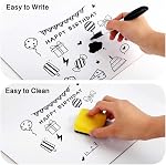Dry Erase Lapboards, HERKKA 32 Pack Double Sided Dry Erase Lap Boards 9 x 12.5 Inch, 32 Markers, 32 Erasers, Small Dry Erase Boards for Students Classroom Teacher Supplies