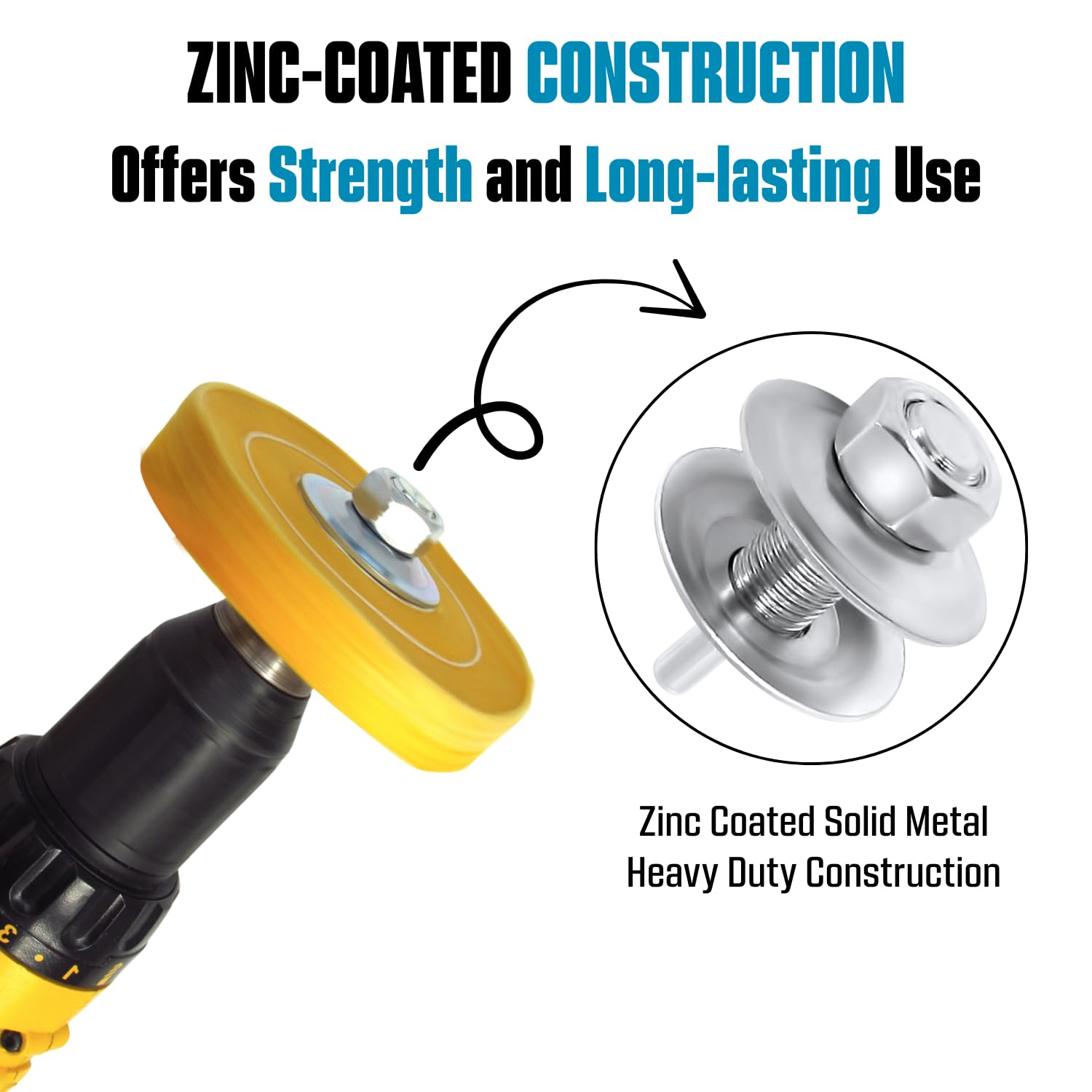 1/2in Drill Arbor Adapter for Buffing, Grinding Wheels, 1/4in Shank — Amazon image 6
