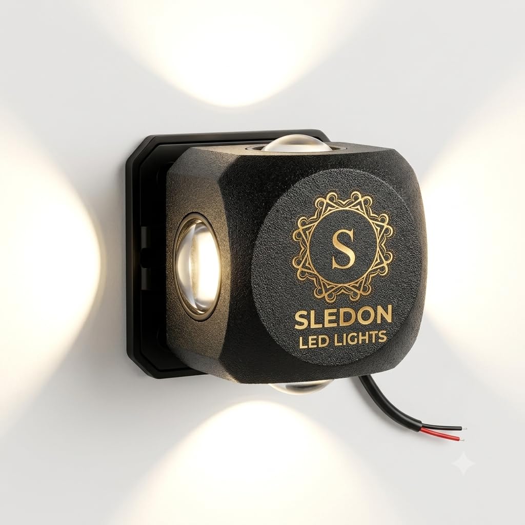 4 Way Oval Up Down LED Outdoor Waterproof Exterior Wall Step Light | Warm White | Black Body | 6 Watts | 2 Years Warranty-image-45