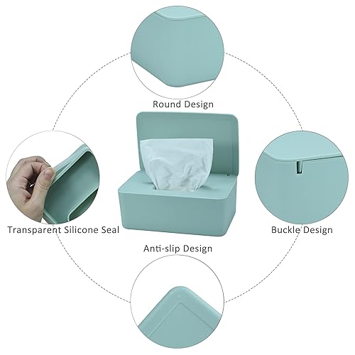 Miniatura 6 de Dispensador de toallitas para pañales, estuche de toallitas para bebés, soporte para toallitas para bebés mantiene las toallitas frescas para