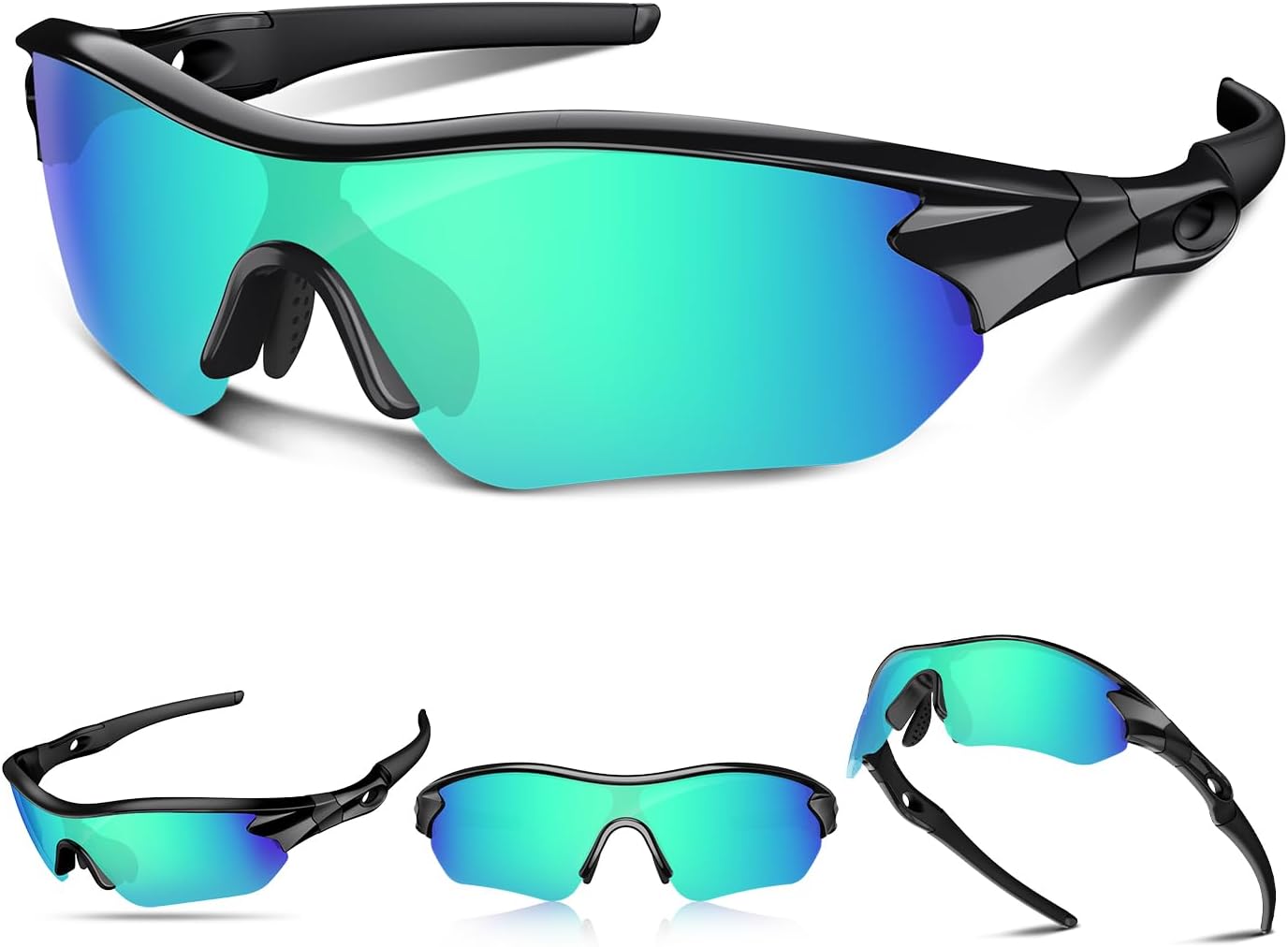 Polarized Sports Sunglasses for Men Women Youth Baseball Running Fishing Tennis Golf Cycling Driving Motor TAC UV400 TR90