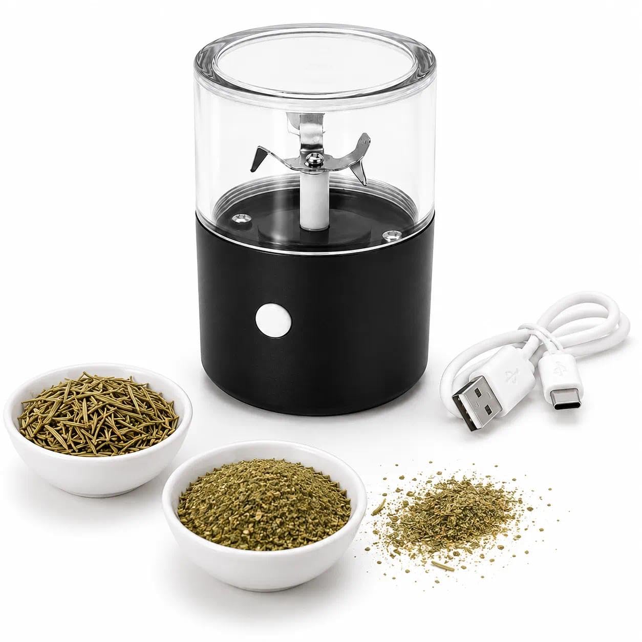 Electric Herb Grinder Portable Dry Spice and Tobacco Grinder