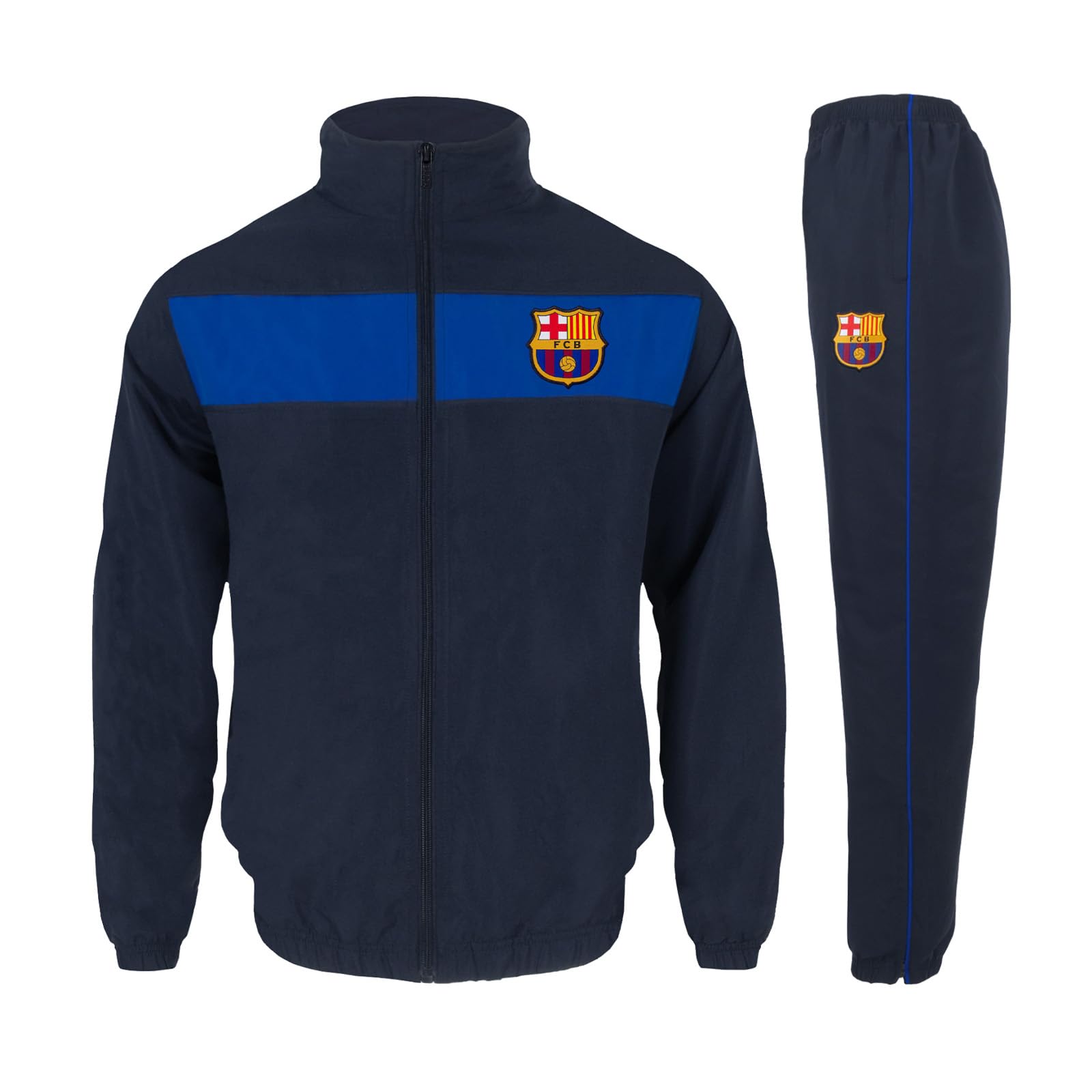 Fc Barcelona Boys Reflex Blue Official Football Gift Tracksuit Set Blue 12-13 Years Xlb