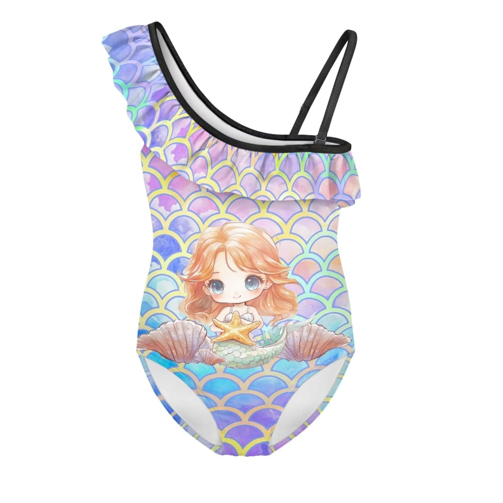 Yzaoxia Girls One Piece Swimsuits Bathing Suit for Kids Swimwear 3-14Y