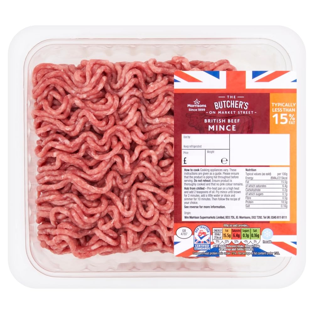 Morrisons British 15% Beef Mince 500g