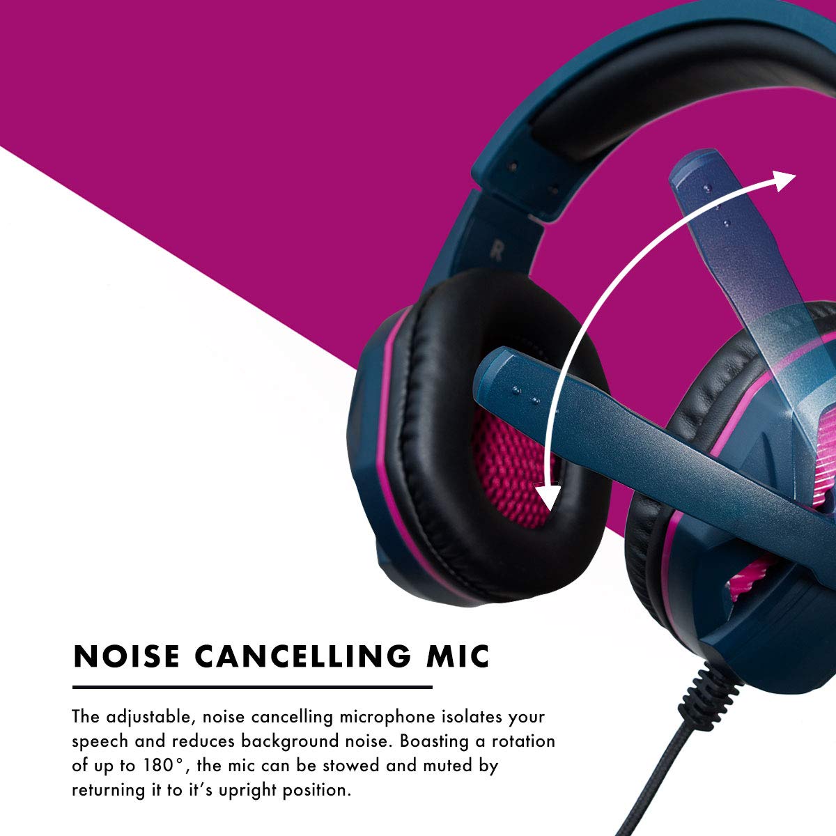 Numskull NS01e eSports Cuffie da gioco stereo per PS4, Xbox One, PC
