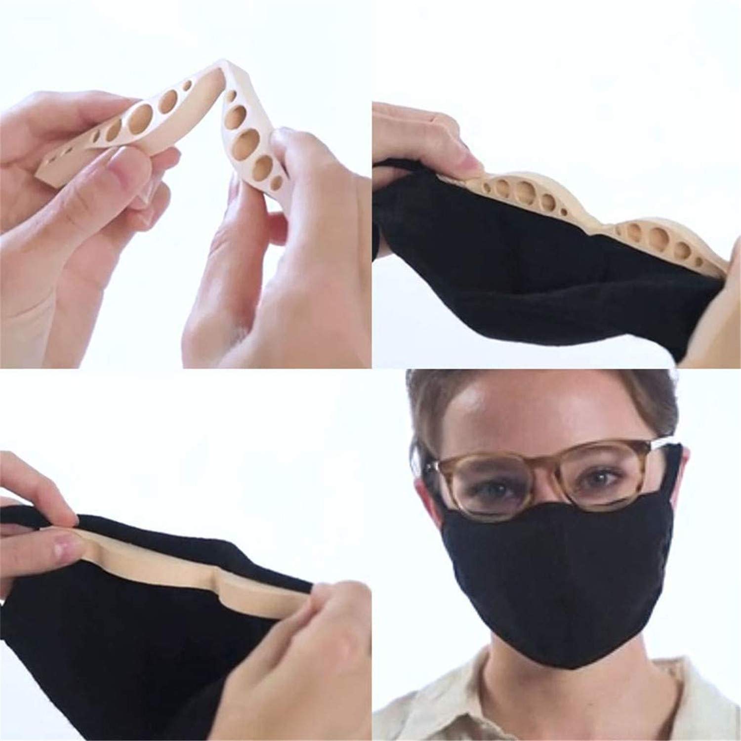 Lot De 2 Joints De Pont De Nez En Silicone Anti-Buée - Pour Masque Et Lunettes - Réutilisables Et Lavables - 9
