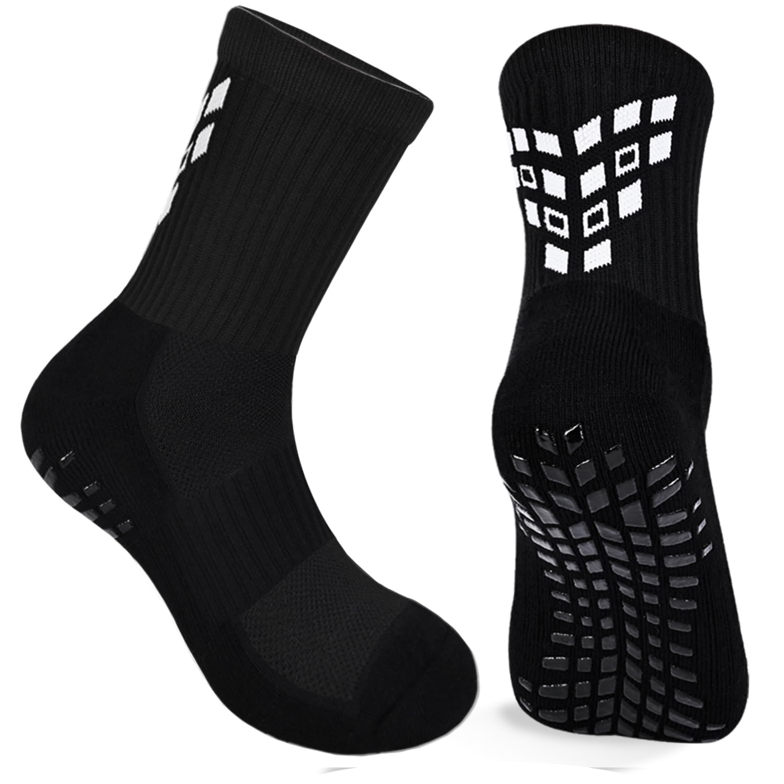 4-Pack Grip Soccer Socks Men Women Reinforced for Training &amp; Match