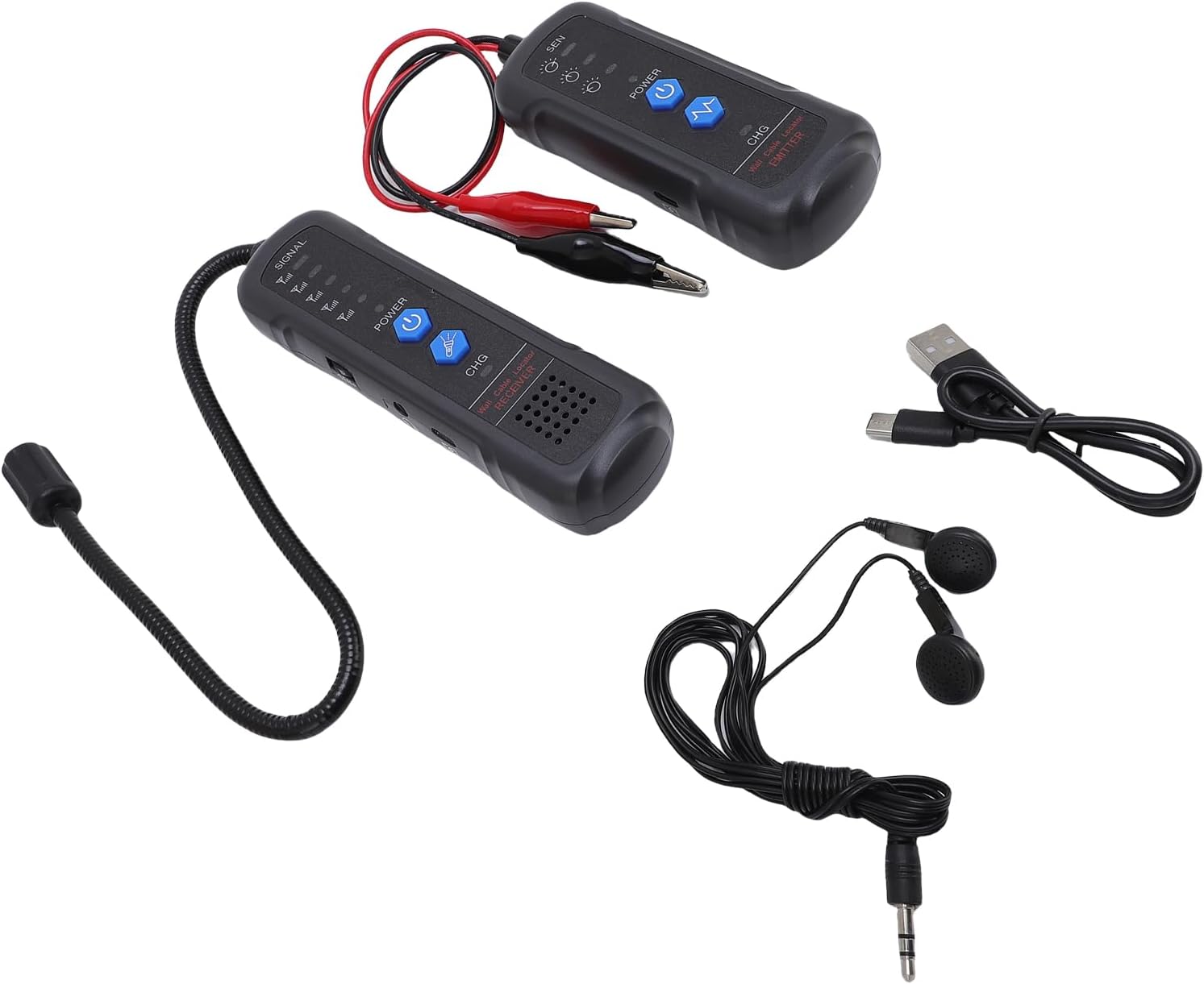 Goshyda Underground Wire Detector, Efficient Underground Cable Tester with Earphone for Dog Fence Cables