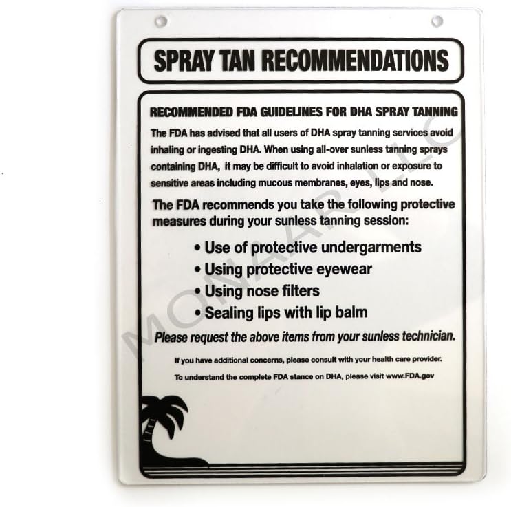 Spray Tan Clear Acrylic Sign 8x11" Home