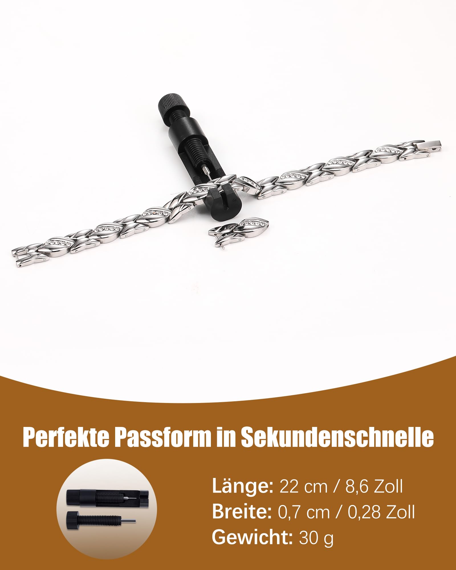 Jeracol Magnetarmband Damen und Magnetringe, Reduziert Schmerzen und Arthritis Edelstahl Therapeutisches Magnet Armband einstellbare Größe & Schmuck Geschenkbox Energetix