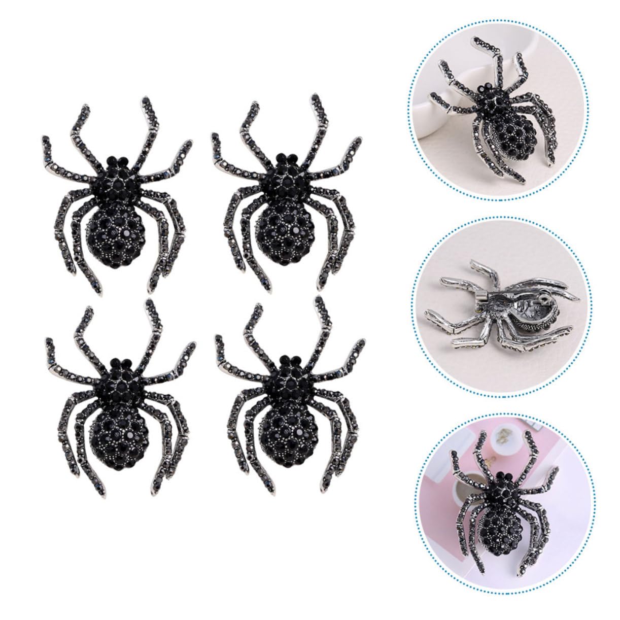 16pezzi Spilla Forma Di Ragno Di Spille Halloween Per Abbigliamento Sciarpe e Cappelli Accessorio Originale Per Uomini e Donne Resistente e Durevole Design Creativo Per Tocco Unico