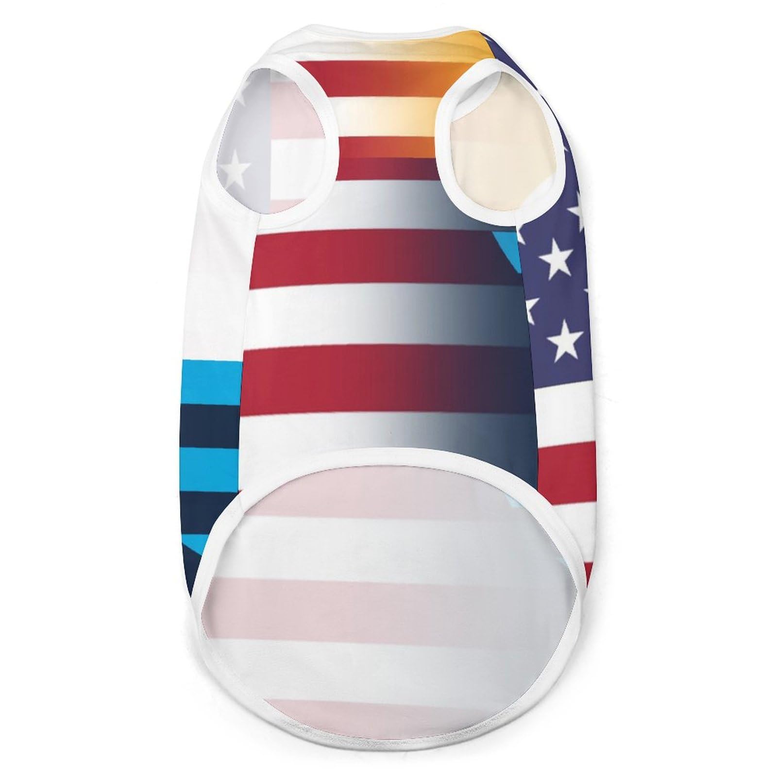 Milwaukees U.S.A. Flag Cute Dog Shirts Soft Breathable Pet Tank Top Sleeveless Vest Cat Clothes L