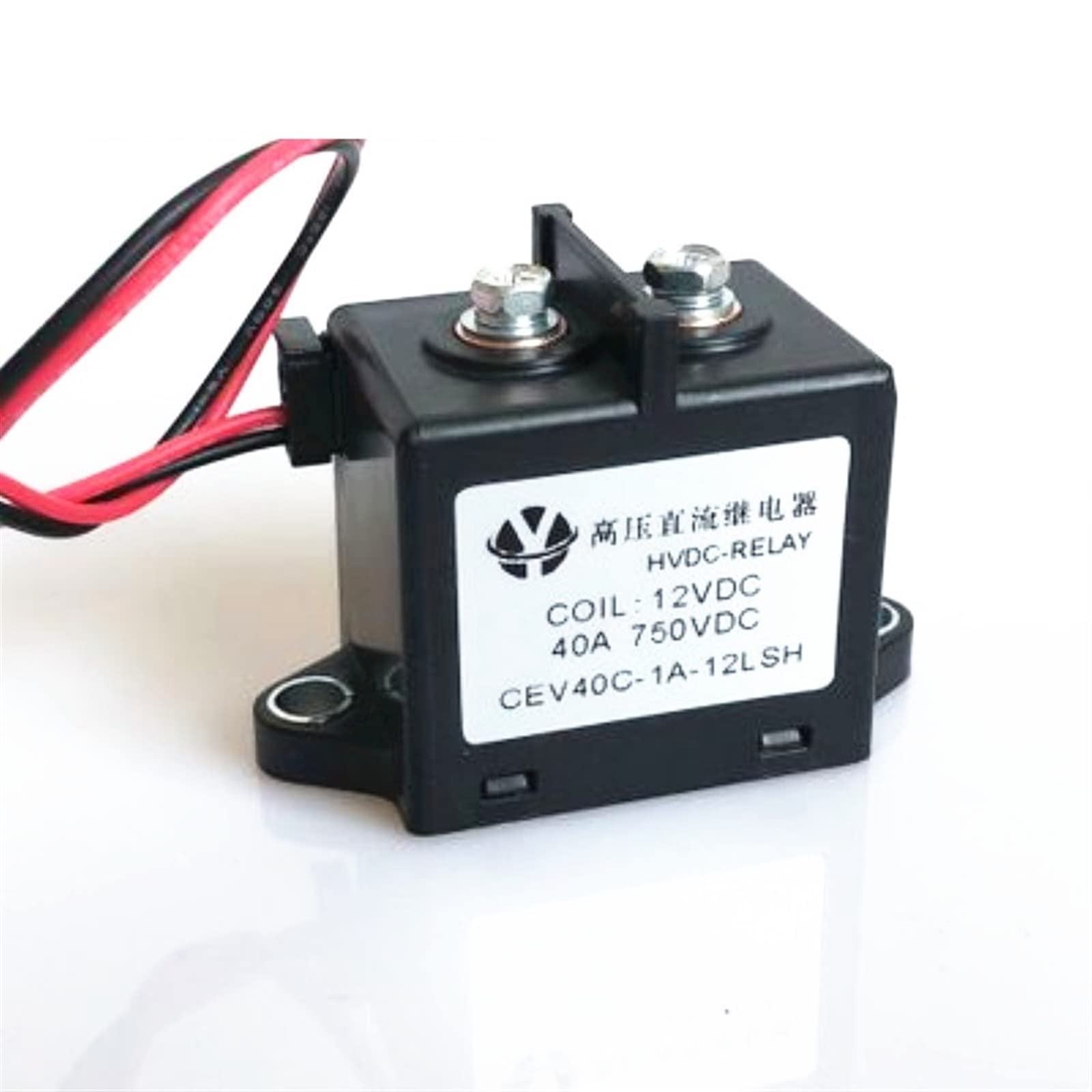 QAZXSEMUI 1PCS 40A 750VDC DC High Voltage Relay Ceramic Body Vacuum Extinguishing Normally Open Contact