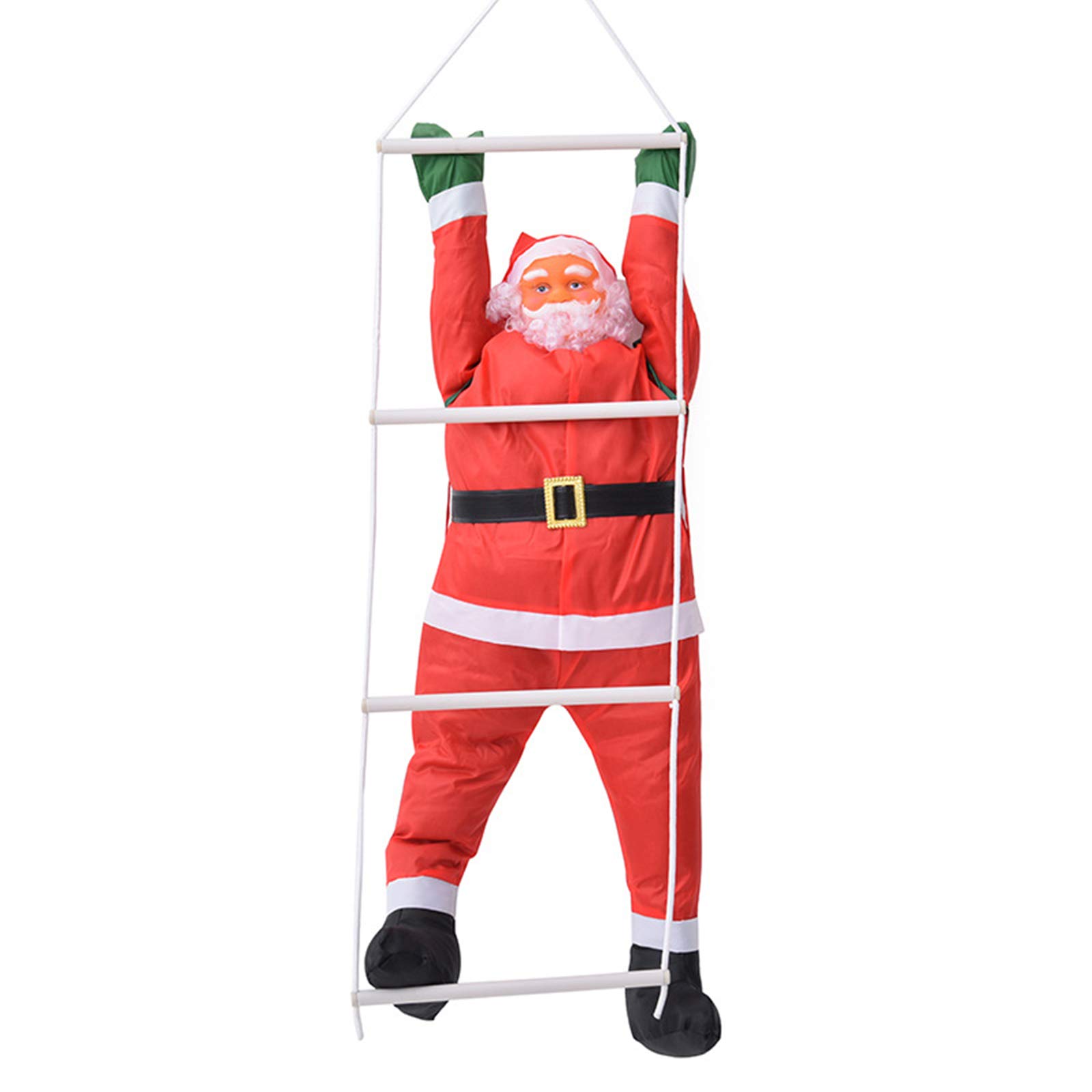 Pendentif de Noël échelle corde Père Noël grimpant à suspendre - 60cm