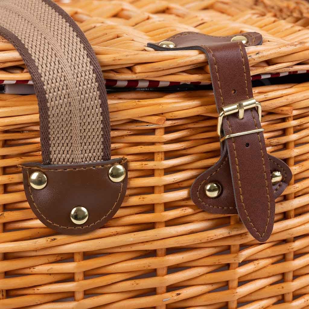 WANDERLUST DECO Cesta de Picnic 2 Servicios Marron