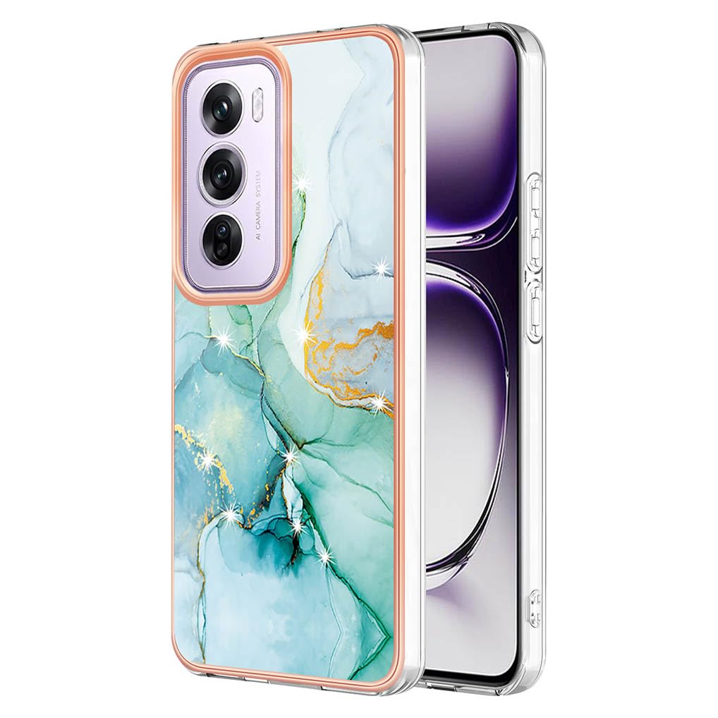 SEAHAI Hülle Für Oppo Reno 12 5G – Ultradünne Glasrückseite & Stoßschutz | Farbverlauf, Jugend Grün