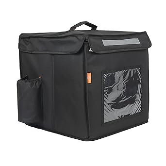 Delivery Champ Maxim Insulated Water Stain Repellent Food Pizza Courier Delivery Bag 67 litres 16X16X16 inches (Extra Large, Black)