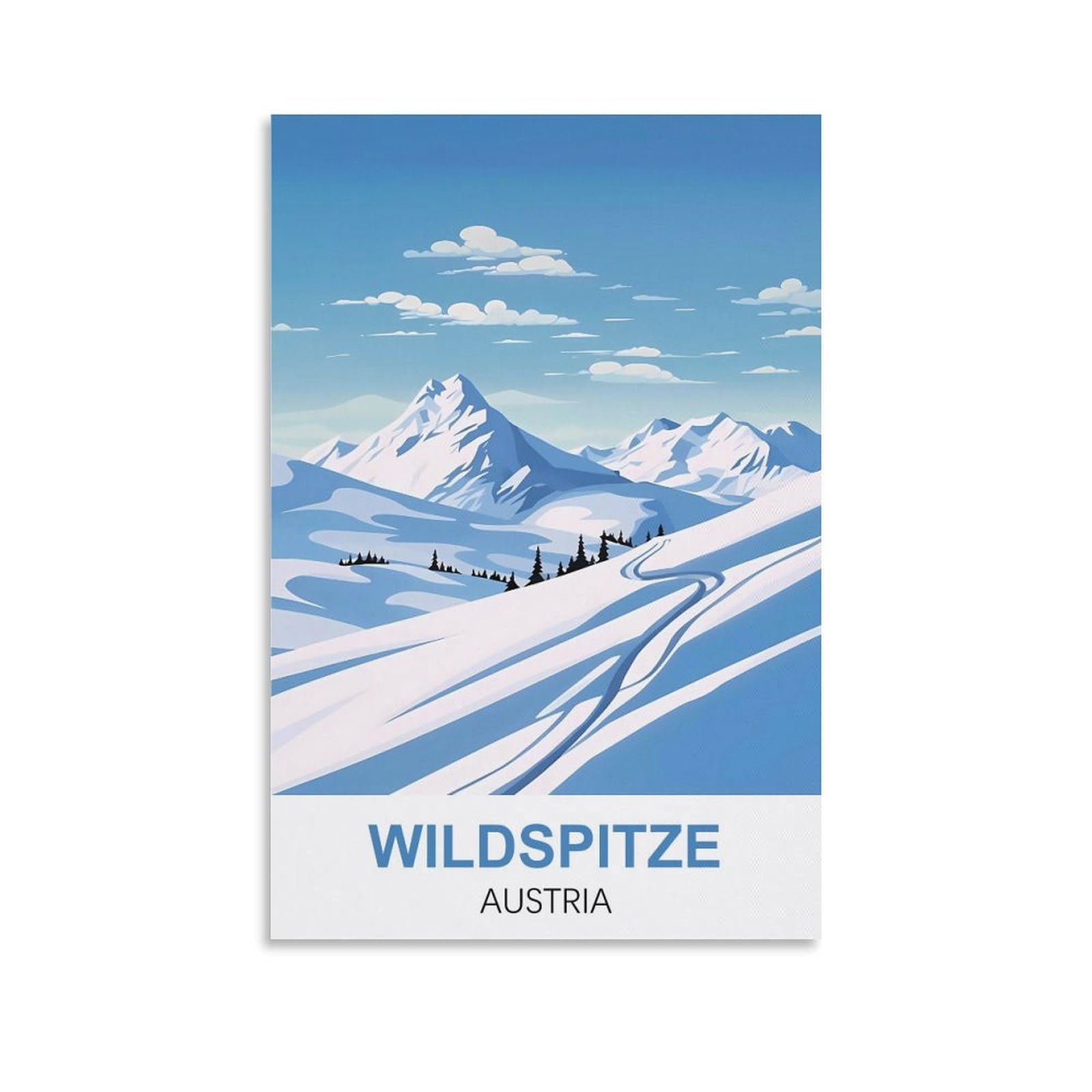EZMLFA Diamond Painting Kits for Adults,Wildspitze Austria 5D Diamond Painting Kit for Adults Beginners, DIY Full Round Drill Gem Art Kits for Home 30x40cm
