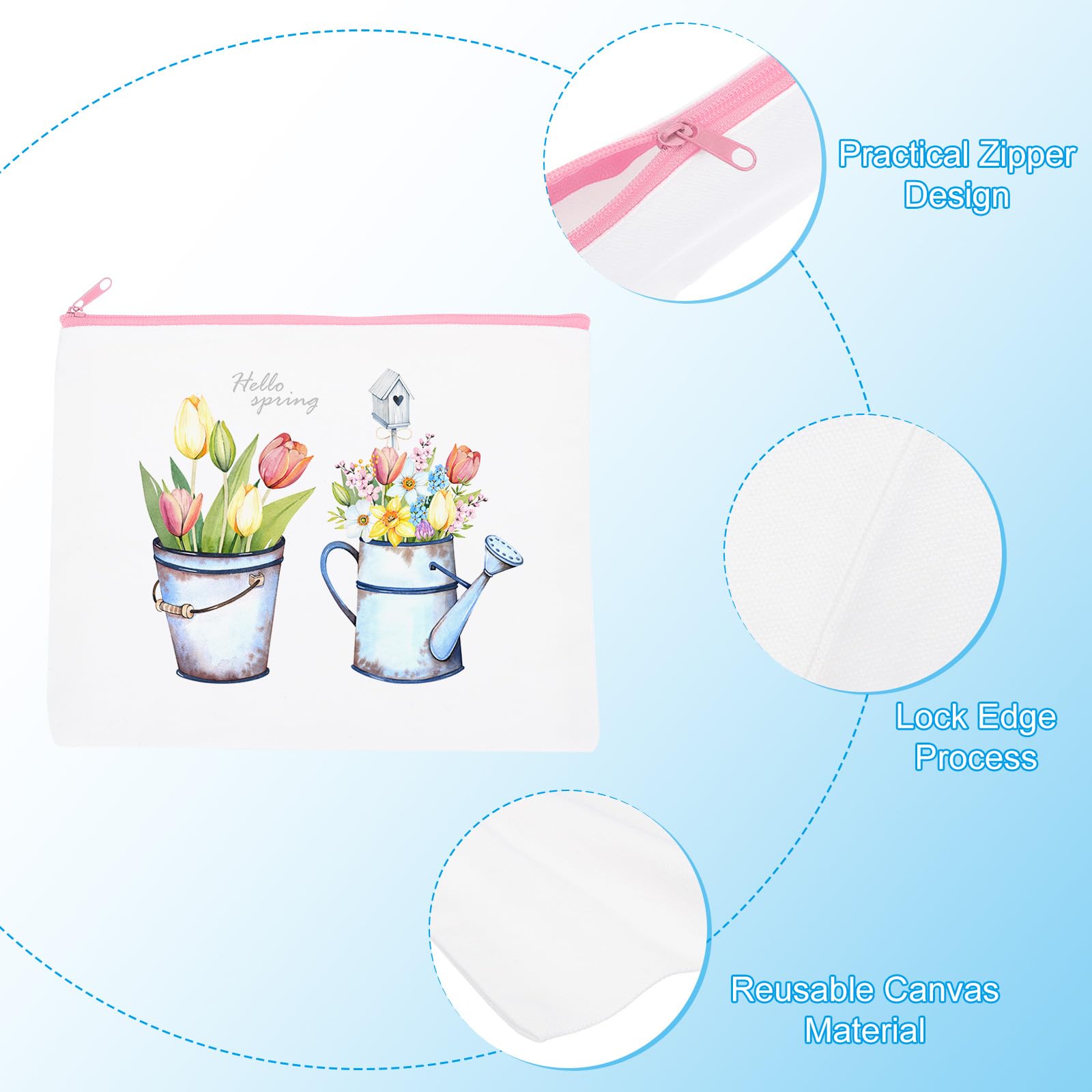 PATIKIL Sublimation Makeup Bags - Image 3