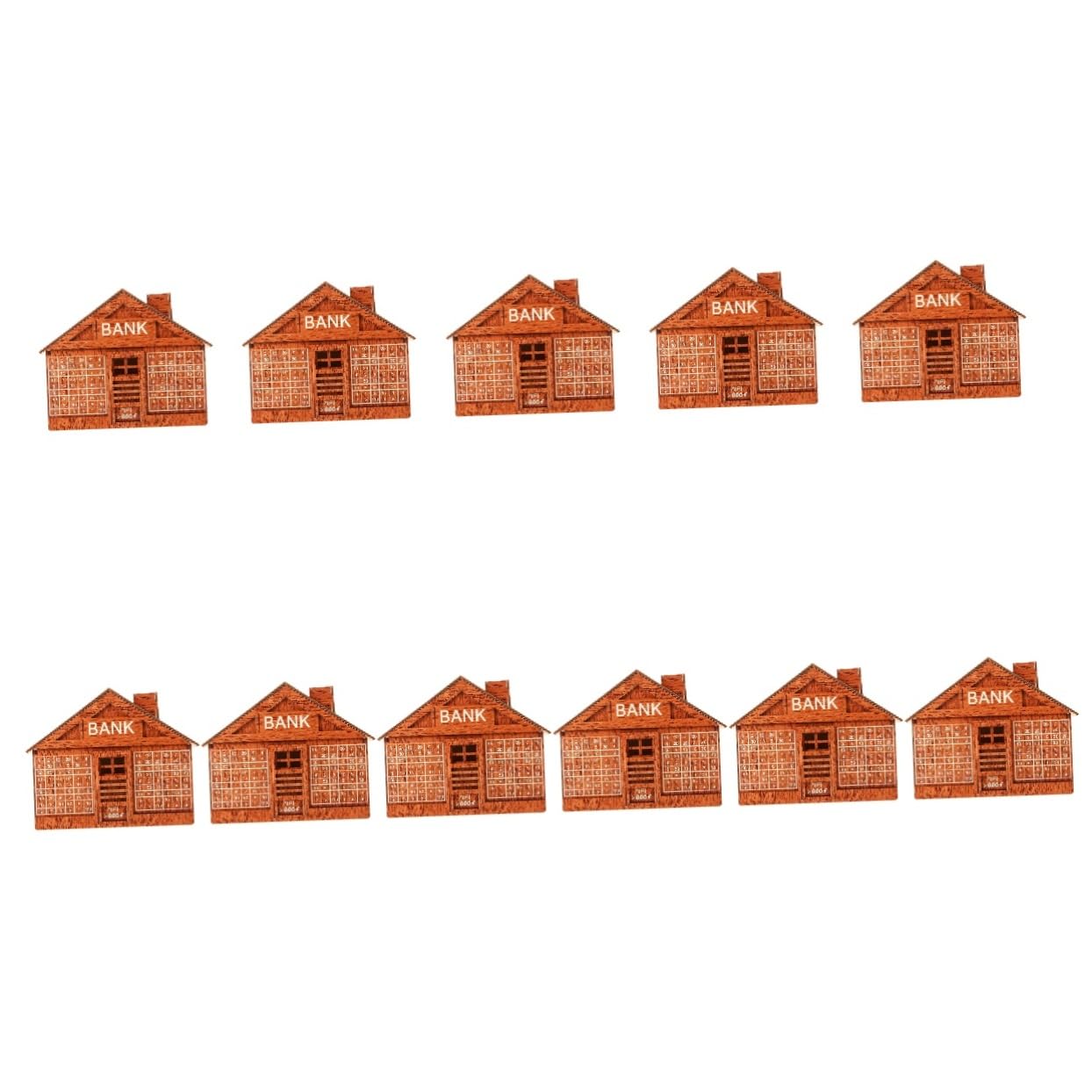 VICASKY 11stücke Holz-sparschwein Mit Sparzielen Dekorative Geldbox Hausform Fördert Das Sparen Finanzielle Bildung